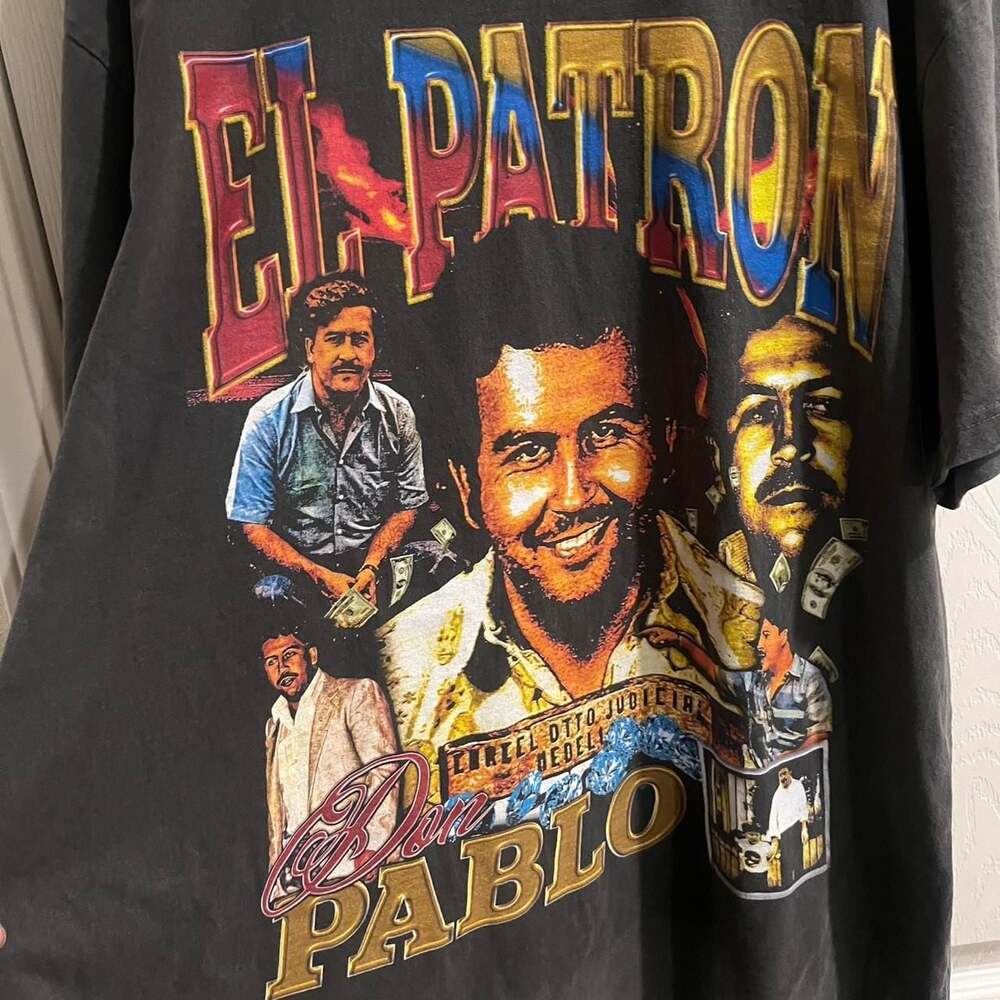 Vintage Demand Pablo Escobar El Patron Rap Tee